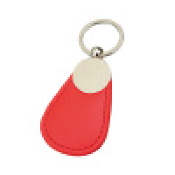 High Quality Genuine/PU Leather with Metal Custom Leather Keyring